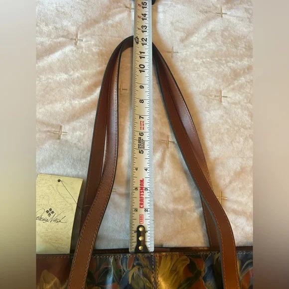 NWT Patricia Nash Enlightened Garden Kemble Tote Brown Leather Floral w Dust Bag - Picture 10 of 11